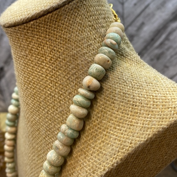 Amazonite Rondelle 22 inch Necklace - Picture 4 of 8